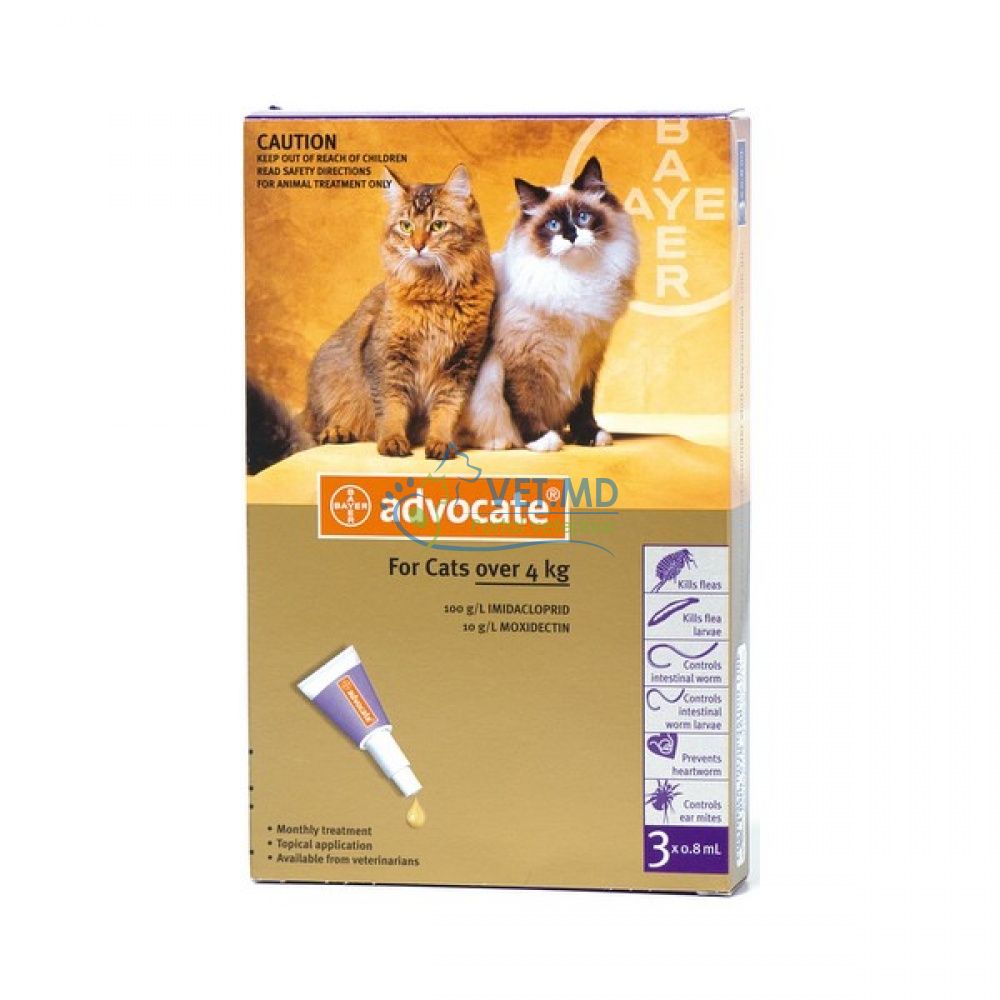 Advocate Bayer antiparazitar pentru pisici  4-8 kg, 1 pipetă